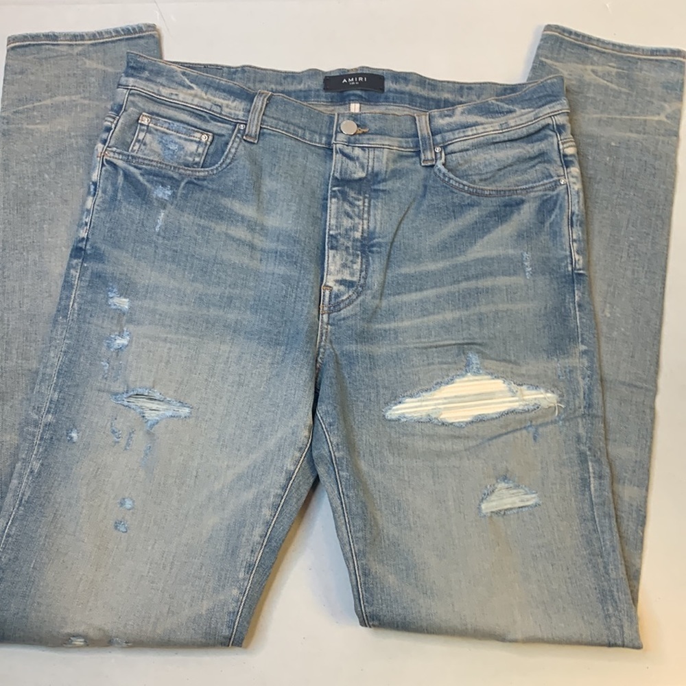 Amiri Mx1 Ultra-Suede Skinny Jeans Size 36 NWT - Picture 7 of 16